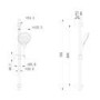 Thermostatic Mixer Bar Shower with Slide Rail Kit & Round Handset - Flow