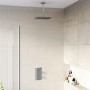 Chrome Single Outlet Ceiling  Mounted Thermostatic Mixer Shower - Cube