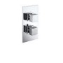 Chrome Single Outlet Ceiling  Mounted Thermostatic Mixer Shower - Cube