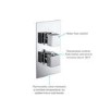 Chrome Single Outlet Ceiling  Mounted Thermostatic Mixer Shower - Cube