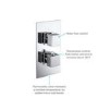 Grade A1 - Chrome Single Outlet Ceiling  Mounted Thermostatic Mixer Shower - Cube