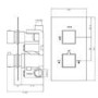 Grade A1 - Chrome Single Outlet Ceiling Mounted Thermostatic Mixer Shower - Cube