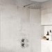 Chrome Single Outlet Wall Mounted Thermostatic Mixer Shower With 300mm Head - Flow