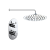 Chrome Single Outlet Wall Mounted Thermostatic Mixer Shower With 300mm Head - Flow