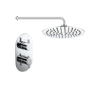 Chrome Single Outlet Wall Mounted Thermostatic Mixer Shower With 300mm Head - Flow