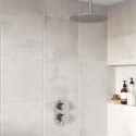 BUN/BeBa_26807/77554 Chrome 1 Outlet Ceiling Mounted Thermostatic Mixer Shower Set - Flow