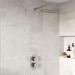 Concealed Thermostatic Mixer Shower with Slim Wall Mounted Shower Head With 200mm Slim Head - Flow