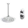 Concealed Thermostatic Mixer Shower with Slim Ceiling Shower Head - Flow