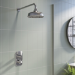 Chrome Single Outlet Wall Mounted Thermostatic Mixer Shower - Cambridge