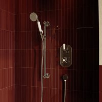 Chrome 1 Outlet Thermostatic Mixer Shower Set with Hand Shower - Cambridge