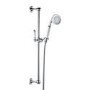 Chrome Traditional Round Adjustable Height Slide Rail Kit with Hand Shower - Cambridge