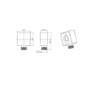 Chrome Dual Outlet Wall Mounted Thermostatic Mixer Shower Set with Hand Shower - Cube