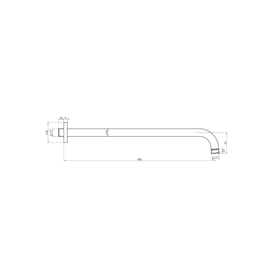 Chrome Dual Outlet Wall Mounted Thermostatic Mixer Shower Set with Hand Shower - Cube
