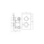 Chrome 2 Outlet Shower With Wall Mounted 250mm Shower Head and Bath Spout - Zana