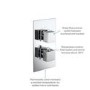 Chrome 2 Outlet Shower With Wall Mounted 250mm Shower Head and Bath Spout - Zana