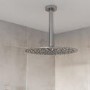 Chrome Dual Outlet Ceiling  Mounted Thermostatic Mixer Shower with Hand Shower - Flow