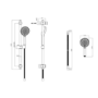 Chrome Dual Outlet Ceiling  Mounted Thermostatic Mixer Shower with Hand Shower - Flow