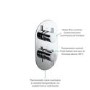 ALMOST PERFECT - Chrome 2 Outlet Concealed Thermostatic Shower Valve with Dual Control - Flow