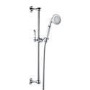 Chrome Concealed Traditional Shower Mixer with Dual Control & Round Ceiling Mounted Head and Handset - Cambridge