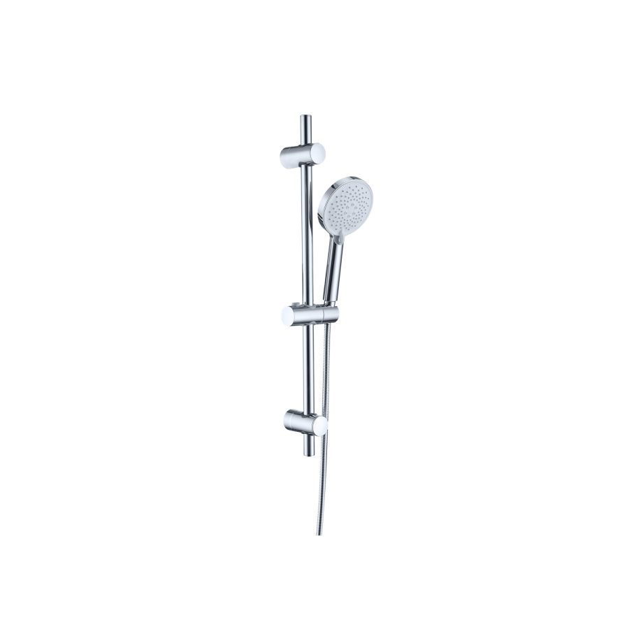 Chrome 2 Outlet  Wall Mounted Thermostatic Mixer Shower Set with Hand Shower - Flow