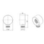 250mm Chrome Ultra Slim Round Rainfall Shower Head with Ceiling Arm