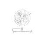Grade A1 - Chrome Concealed Shower Mixer with Triple Control & Round Head - Flow