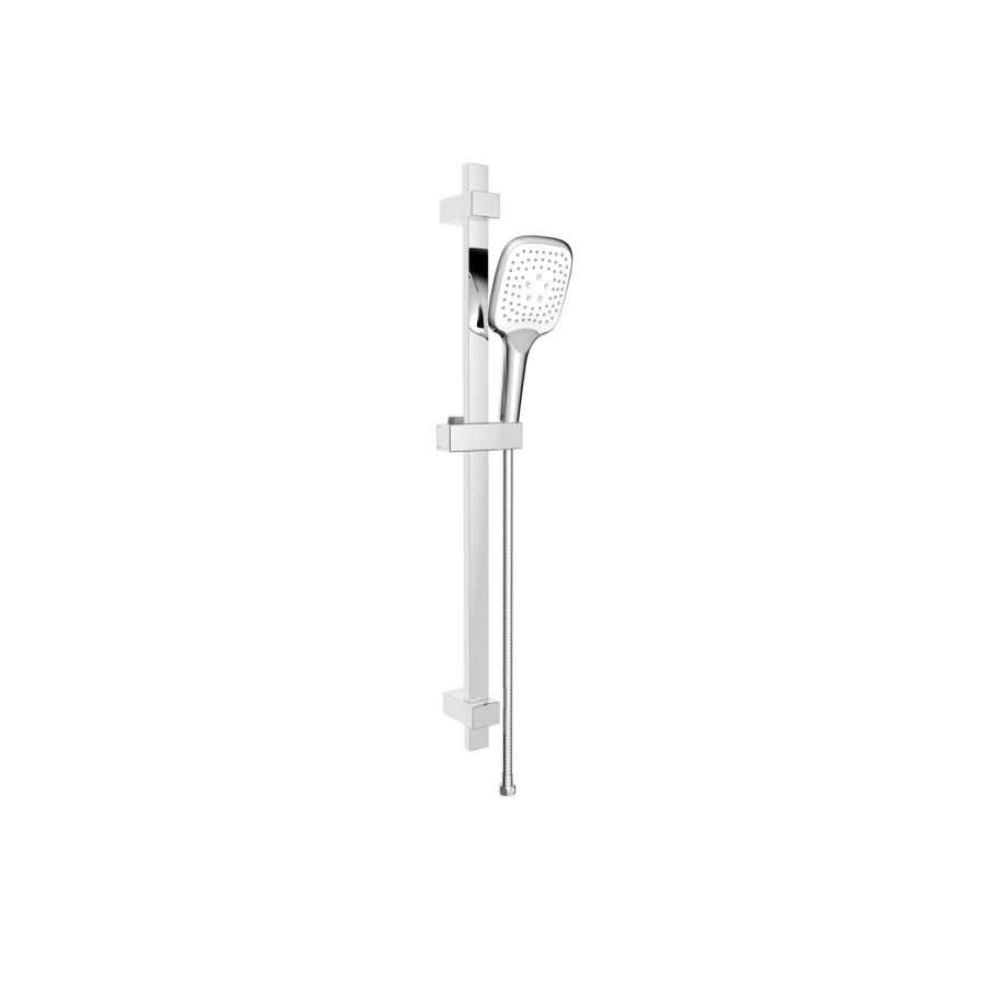 Grade A1 - Chrome Concealed Shower Mixer with Triple Control & Round Head - Flow