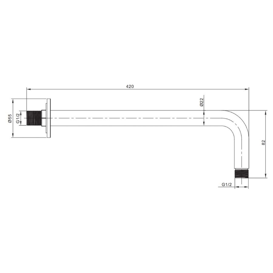 Grade A1 - Chrome Concealed Shower Mixer with Triple Control & Round Head - Flow
