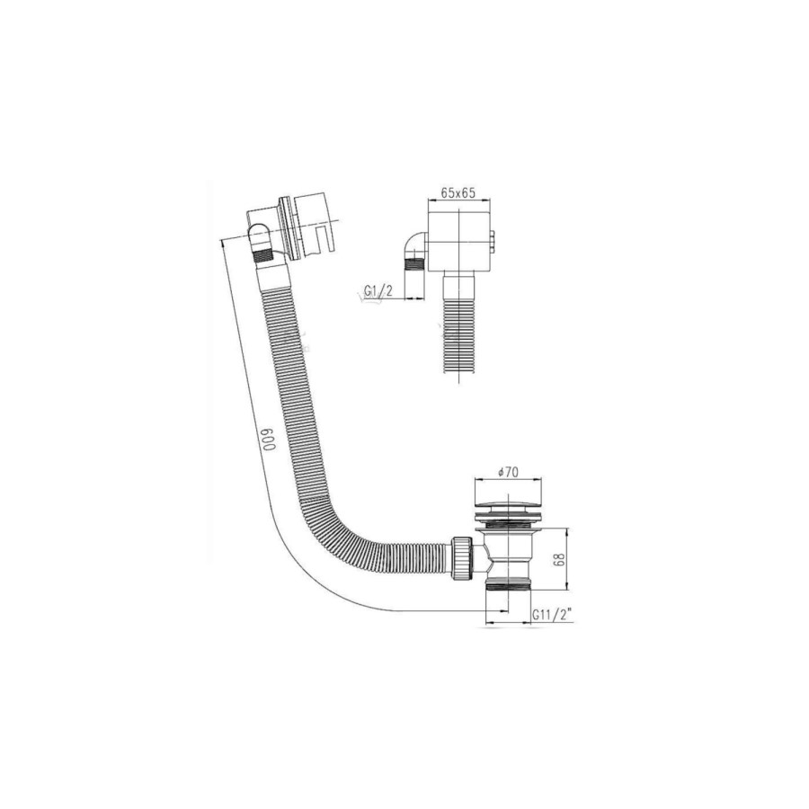 Traditional Three Handle Concealed Thermostatic Mixer Shower with Wall Mounted Shower Head Handset & Bath Filler - Cambridge