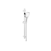 Chrome Dual Outlet Thermostatic Mixer Shower with Square Ceiling Mounted Shower Head and Handset - Cube