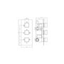 Chrome Dual Outlet Wall Mounted Thermostatic Mixer Shower  with Hand Shower & Overflow Bath Filler - Cube