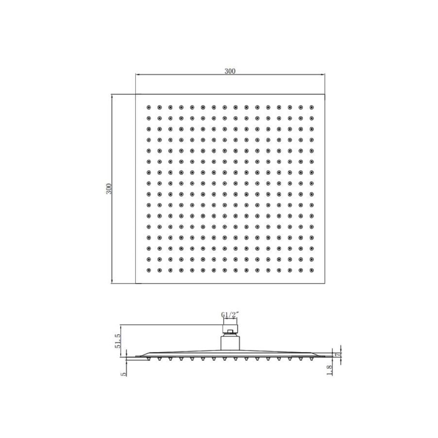 Chrome Dual Outlet Wall Mounted Thermostatic Mixer Shower  with Hand Shower & Overflow Bath Filler - Cube
