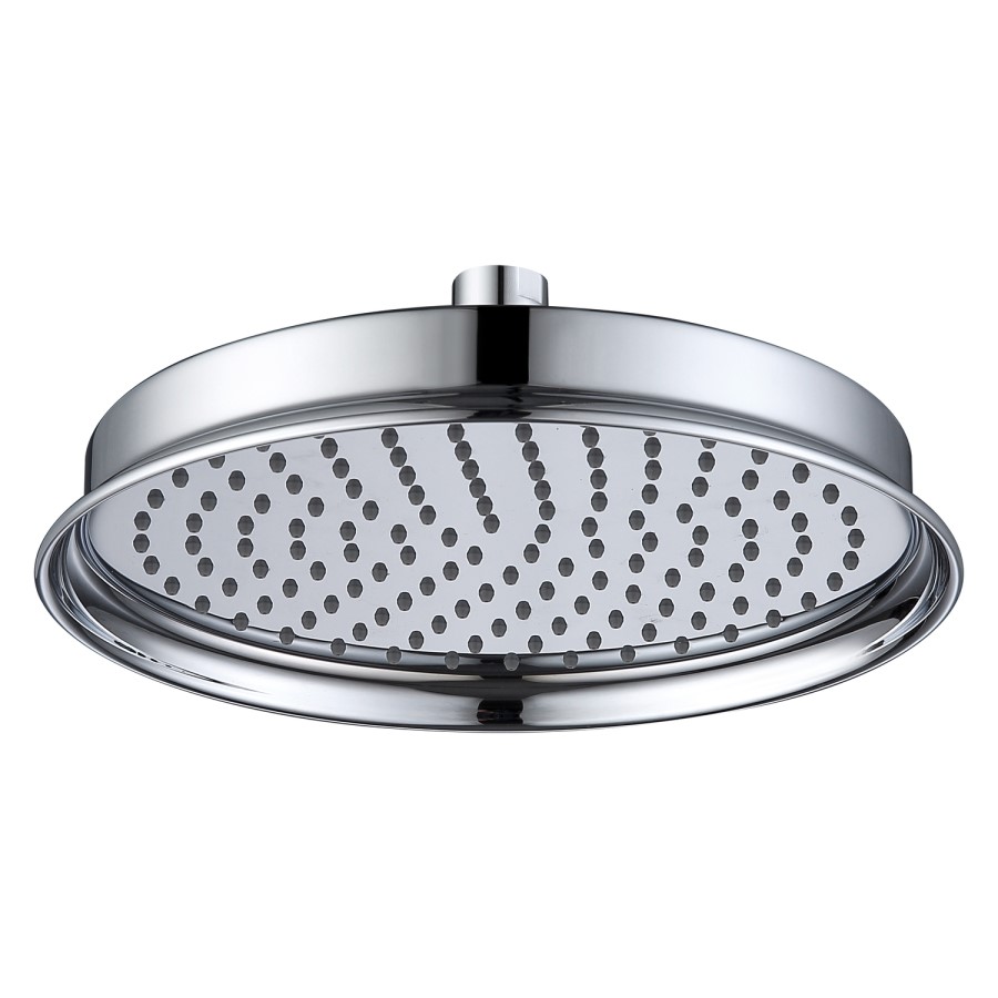 Chrome Concealed Traditional Shower Mixer with Dual Control & Round Wall Mounted Head and Handset - Cambridge