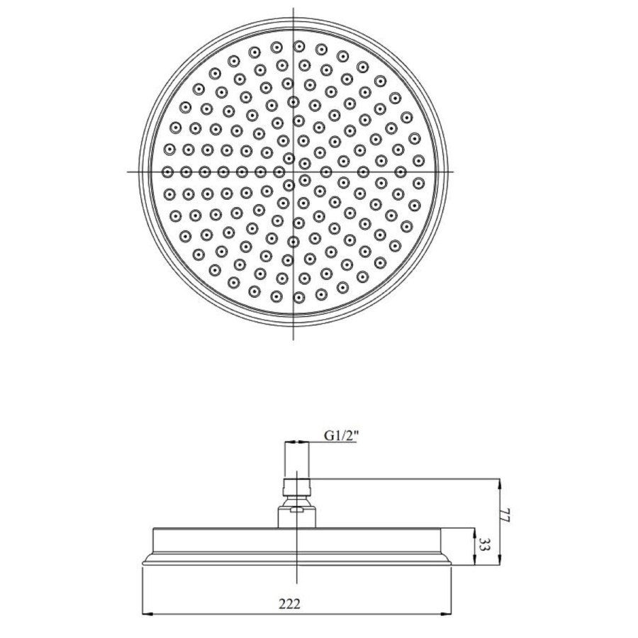 Chrome Concealed Traditional Shower Mixer with Dual Control & Round Wall Mounted Head and Handset - Cambridge