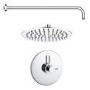 Chrome Single  Outlet Wall Mounted Thermostatic Mixer Shower - Volta