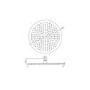 Chrome Single Outlet Thermostatic Mixer Shower with Round Ceiling Mounted Shower Head - Volta