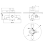 Chrome Thermostatic Exposed  Mixer Shower with Round Wall Mounted Shower Head - Volta