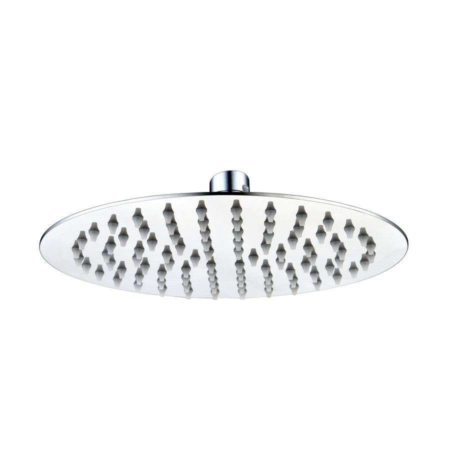 Chrome Thermostatic Exposed  Mixer Shower with Round Wall Mounted Shower Head - Volta