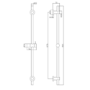 Chrome Thermostatic Exposed Mixer Shower with Round Ceiling Mounted Shower Head- Volta