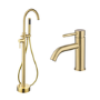 Grade A2 - Brushed Brass Bath Shower and Tap Pack - Arissa