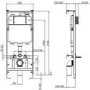 Wall Hung Smart Bidet Toilet Square with Frame Cistern and Chrome Flush Plate - Purificare