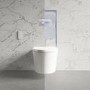 ONLY OPENED - Wall Hung Smart Bidet Round Toilet with 1160mm Frame Cistern and White Sensor Flush Plate - Purificare