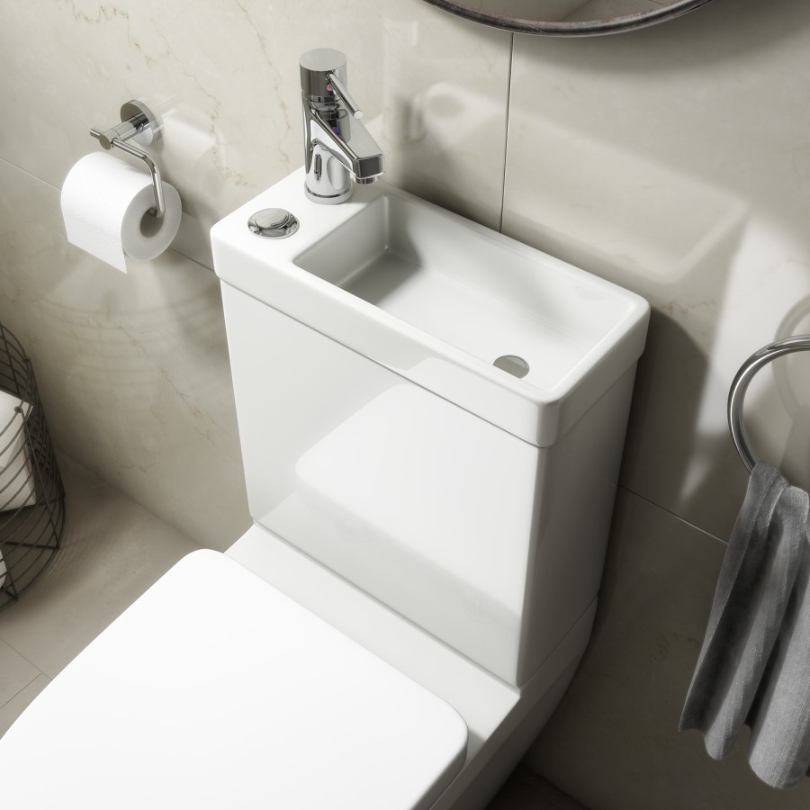 Grade A1 - Close Coupled Toilet with Sink on Top - Legend