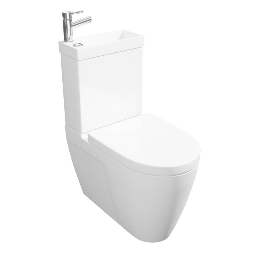Grade A1 - Close Coupled Toilet with Sink on Top - Legend