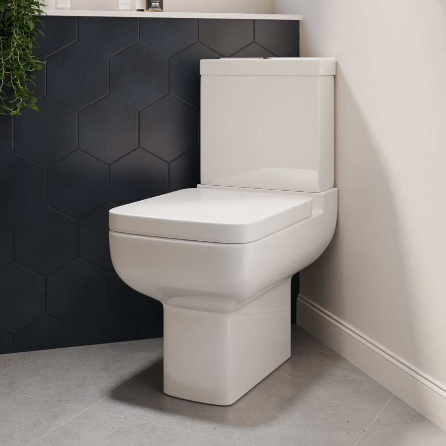 Close Coupled Corner Toilet with Soft Close Seat & Cover - Seren