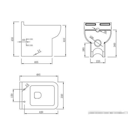 Back to Wall Short Projection Rimless Toilet with Soft Close Seat - Seren