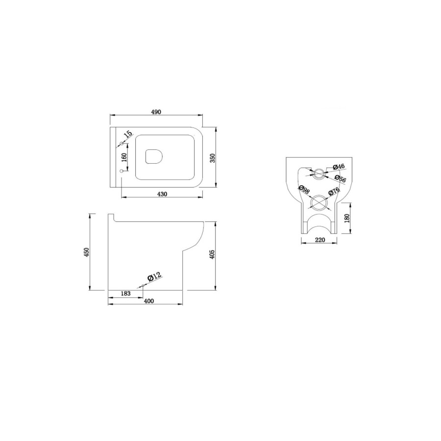 Back to Wall Toilet with Soft Close Seat and Concealed Cistern - Seren