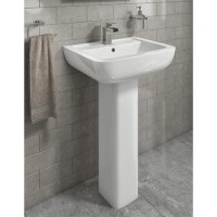 Grade A1 - Modern Pedestal Basin 550mm - Seren