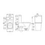 Grade A1 - Close Coupled Toilet with Soft Close Seat - Evan