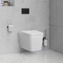 Wall Hung Toilet with Soft Close Seat Cistern Frame and Black Flush - Evan